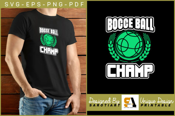 Bocce Ball Champ Gaming Design for Graphics and Crafts