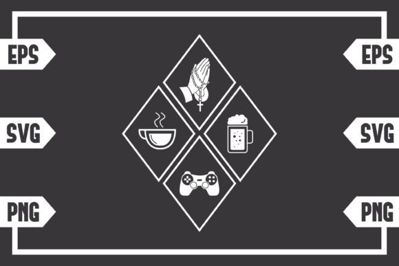 Coffee Jesus Beer and Gaming Controller Graphics for Crafts