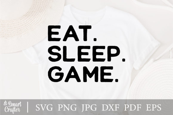 Eat Sleep Game Svg Gaming Design for Graphics and Crafts