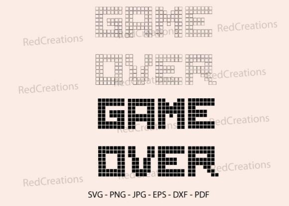 Game Over Svg: A Graphic Design Asset for Crafts and Content