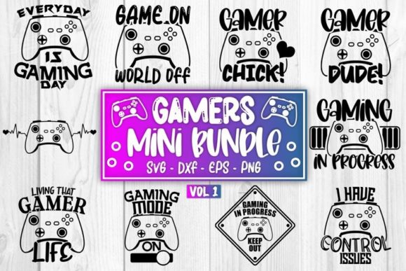 Gaming SVG Mini Bundle Vol 1 for Graphics and Crafts