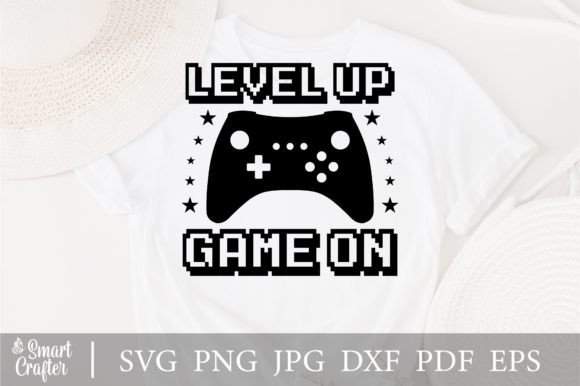 Level Up Gaming Birthday Svg Design for Crafts and Graphics