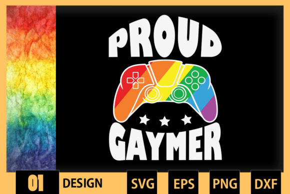 Proud Gamer Retro Gaming Quote for Graphics & Crafts