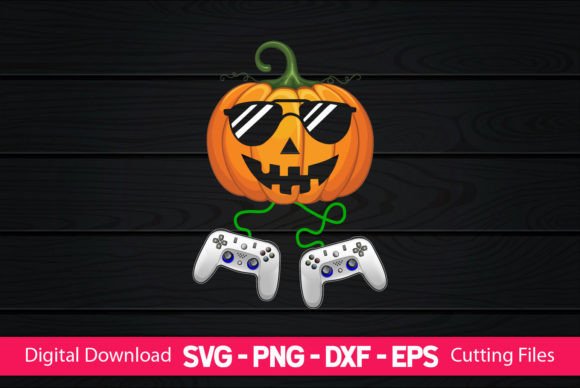 Pumpkin Funny Gaming Halloween Graphics for Crafts