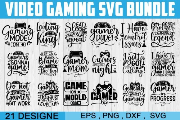 Video Gaming Svg Bundle for Graphics and Crafts